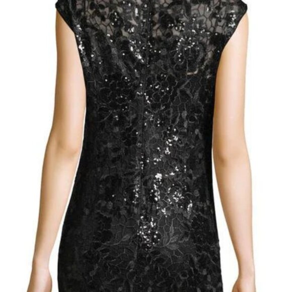 NWT Adrianna Papell Floral Sequin Embroidered Sheath Dress Size 4 - Picture 6 of 6